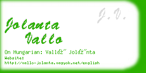 jolanta vallo business card